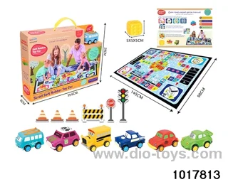 Enamel gliding car With carpet in color box