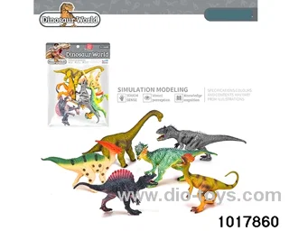 6pcs Dinosaurs in PP bag with header