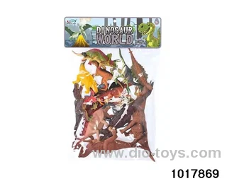 14pcs Dinosaur set in PP bag with header