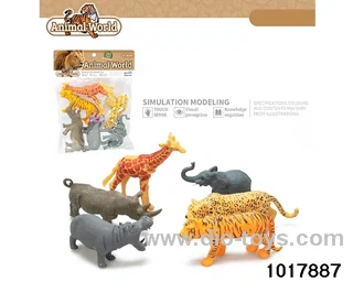 6pcs Forest Animals in PP bag with header
