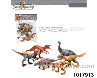 6pcs Dinosaur set in PP bag with header