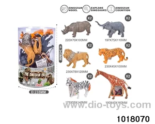 12pcs Animal Set(6 models mixed) in Barrel