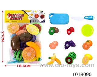 19pcs Fruit cutting toy in PP bag with header