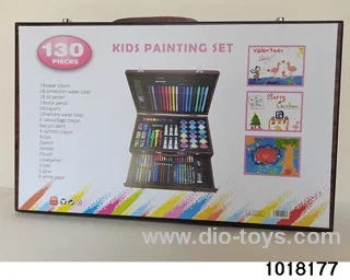 130pcs Stationery Sets in wooden box