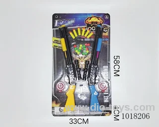 EVA SOFT BULLET TABLE TENNIS GUN SET  IN BLISTER CARD