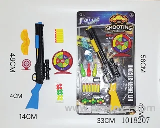 EVA SOFT BULLET TABLE TENNIS GUN SET  IN BLISTER CARD