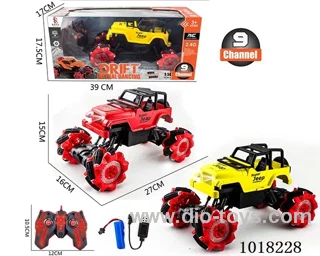 1:14 9ch RC Jeep Stunt car 2color mixed loading in window box
