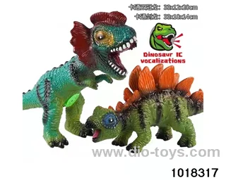 Rubber-lined dinosaur with IC (2 mixed) in Hangtag