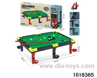 Flocked billiard set in window box