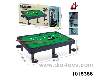 Flocked billiard set in window box