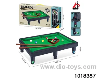 Flocked billiard set in window box