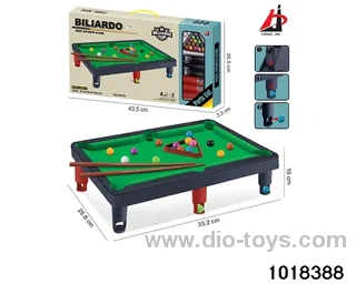 Flocked billiard set in window box