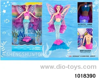 14-inch light music doll set in window box