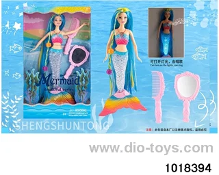 13.5-inch light music doll set in window box