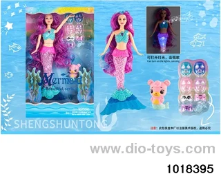 13.5-inch light music doll set in window box