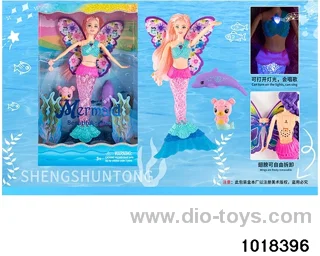 14-inch light music doll set in window box