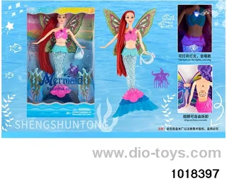 14-inch light music doll set in window box
