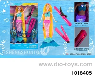 14-inch light music doll set in window box