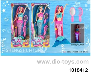 14-inch light music doll set in window box