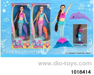 14-inch light music doll set in window box