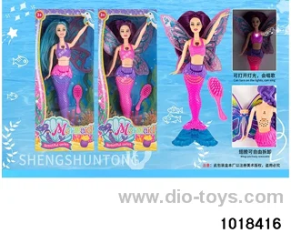 13.5-inch light music doll set in window box