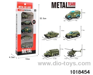 Sliding alloy car（5pcs）in window box