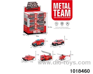 Sliding alloy car in display box