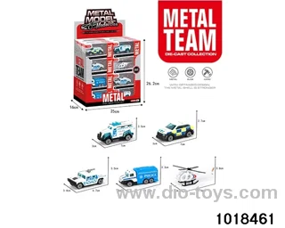 Sliding alloy car in display box