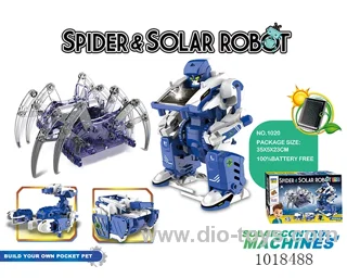 Spider robot and solar 3 in 1 robot in color box
