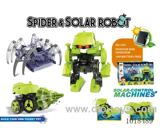 Spider robot and solar 4 in 1 dinosaur robot in color box