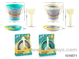 folded beach bucket in display box