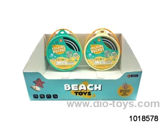 folded beach bucket in display box(16pcs)