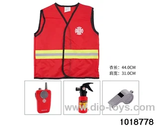 Fire protection suit with walkie talkie in PP bag with header