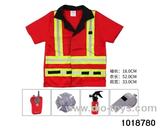 Fire protection suit with walkie talkie in PP bag with header