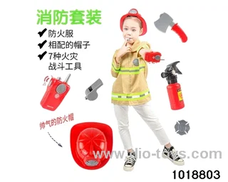 Fire protection suit in PP bag with header