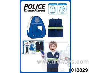 Police tent set in window box