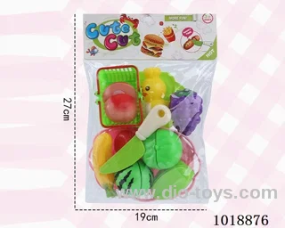 Fruit cutting toy in PP bag with header