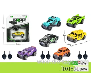 Ejection simulation car 6color mixed loading in Blister card