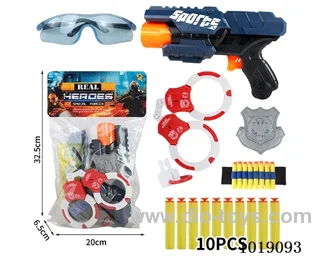 6pcs EVA gun set in PP bag with header