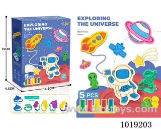 space colored mud in color box