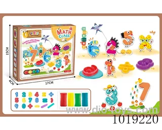 math colored mud in color box