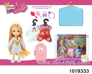 5 inch doll set in window box