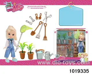 5 inch doll set in window box
