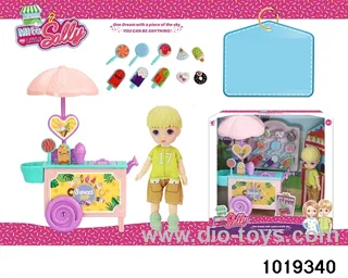 5 inch doll set in window box