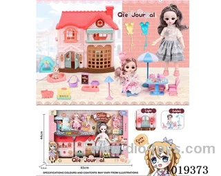 villas with light &dolls sets include battery in window box