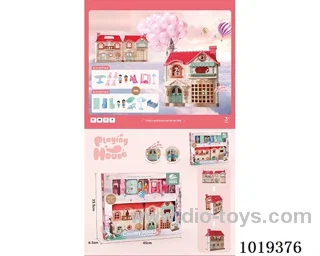 villas with light & furniture sets 2sets mixed loading include battery in window box