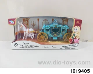 Horse-drawn carriage in window box