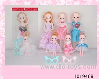 12inch doll+6inch doll 4sets mixed loading in opp bag