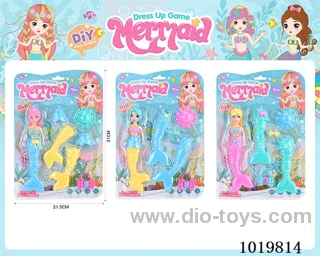 doll toys 3sets mixed loading in blister card