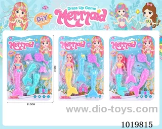 doll toys 3sets mixed loading in blister card
